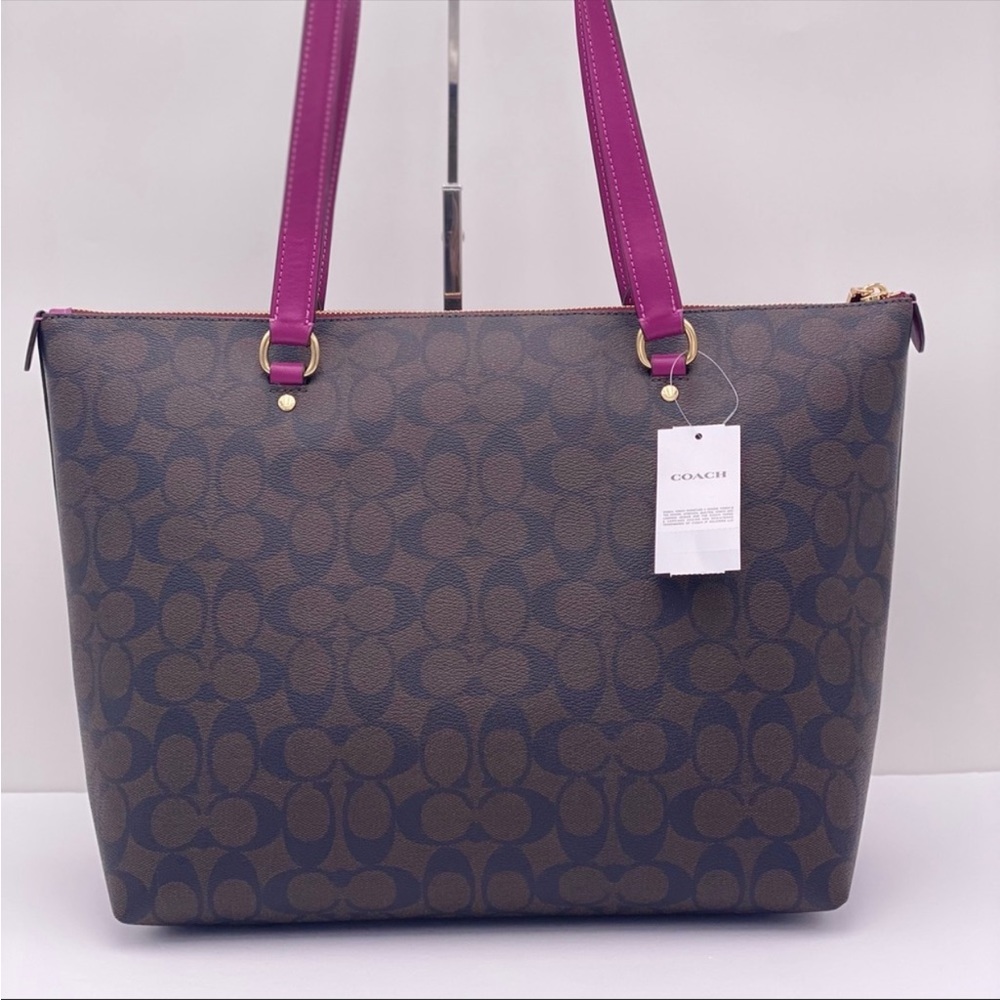 Coach Gallery Tote In Signature Canvas New - Picture 5 of 15